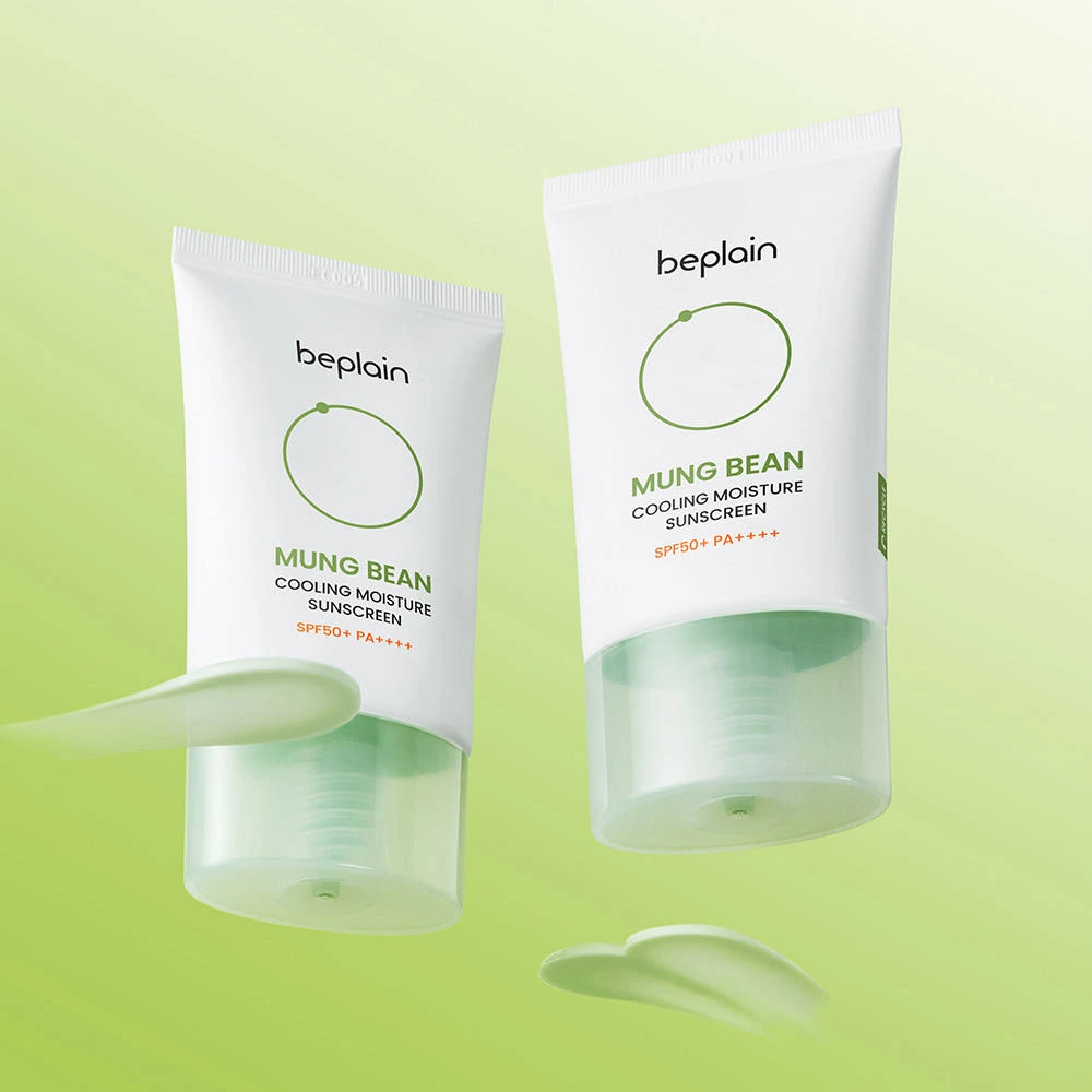 달아오른 피부엔 급속 쿨링 수분 충전!비플레인 녹두 쿨링 수분 선크림(SPF50+/PA++++) 50ml 2개 솔직 후기