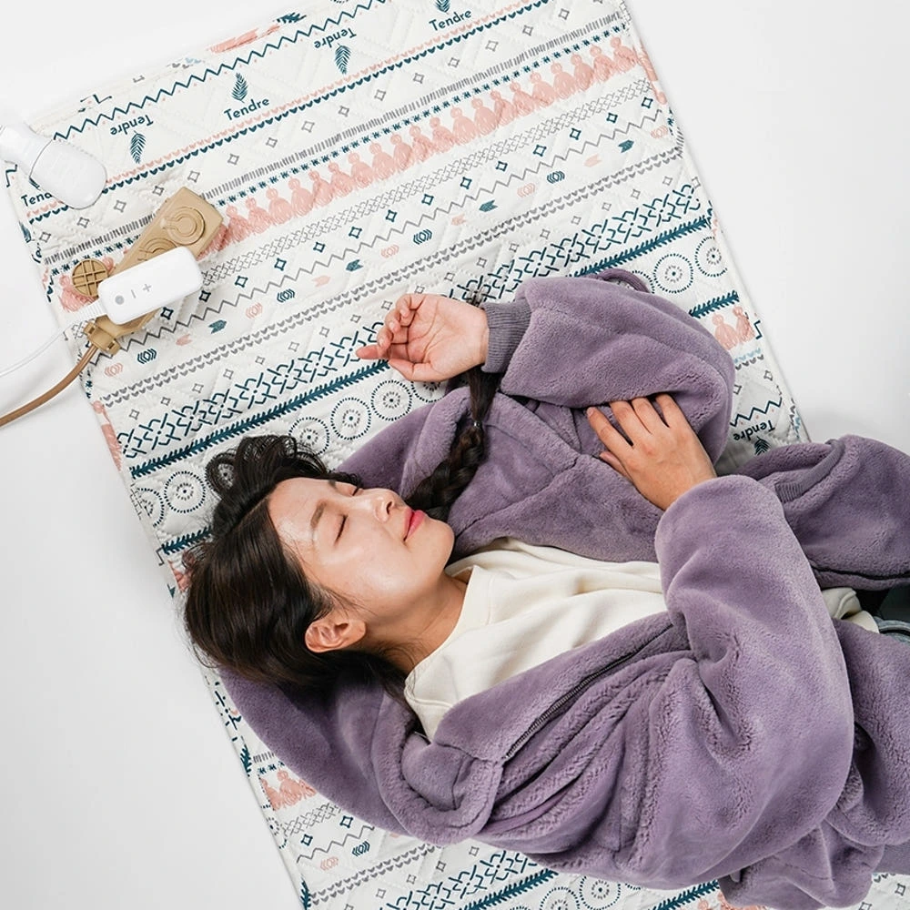 캠핑전기장판 휴대용 미니 IoT 카본매트 1인용 전기요 온열매트 실제 상품 이미지