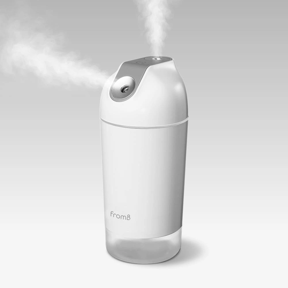 사무실·차량용 건조함 완전 해결!프롬비 무선 더블미스트 미니 가습기 500ml FA128 그레이